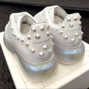 Alexander McQueen Iridescent Oversize Bubble Sole Platform Sneaker White/Pearl